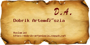Dobrik Artemíszia névjegykártya